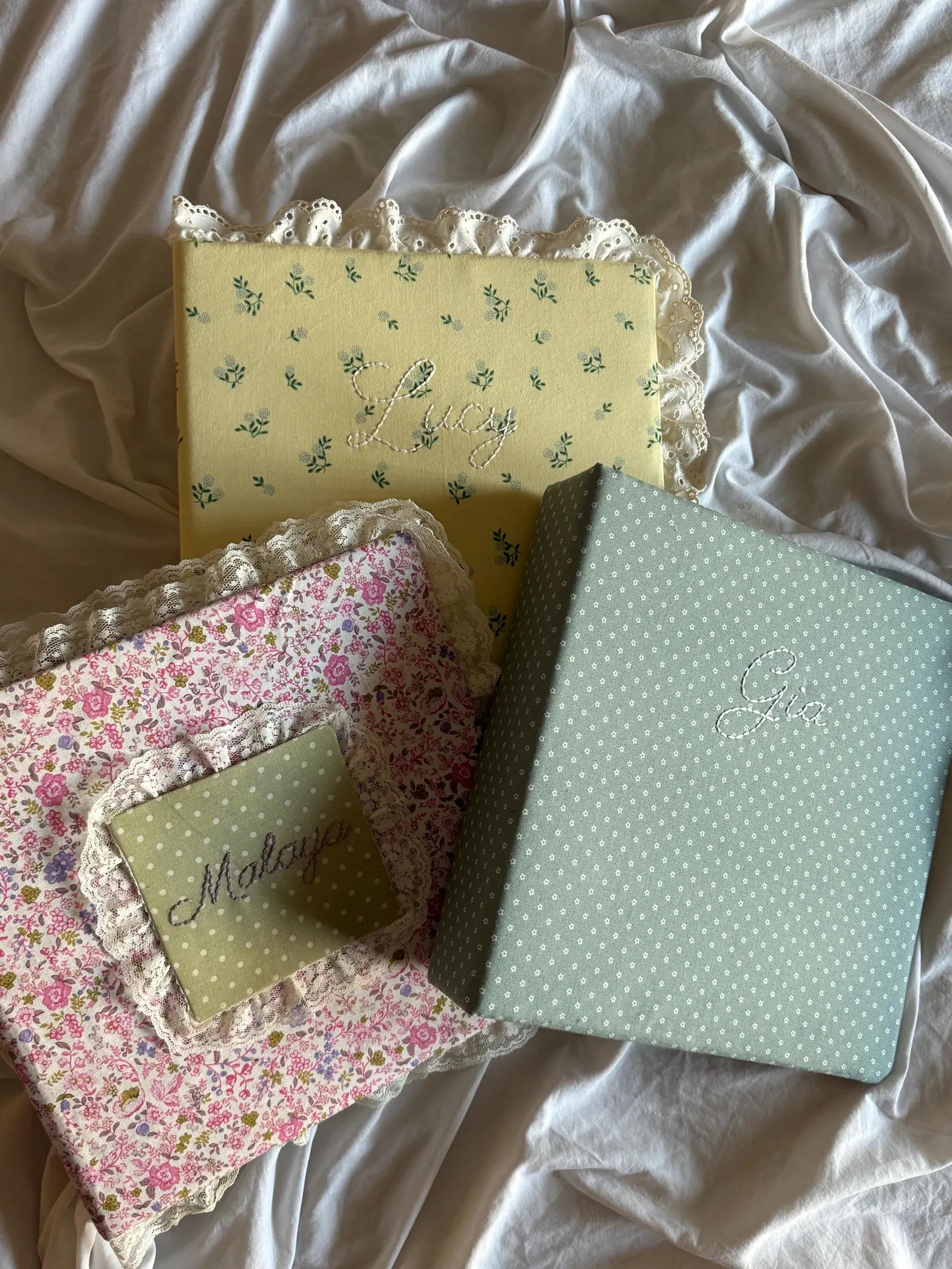 Personalized Embroidered Photo Album | Custom Fabric Scrapbook | Hand Embroidered Name | Baby Mem... | Etsy (Global)