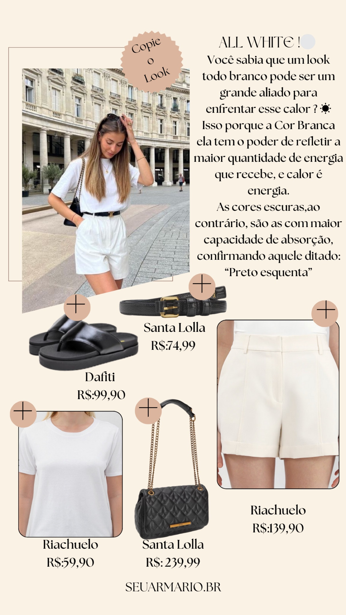 Copie o Look ✨

O Look todo branco ou de cores claras, pode ser um grande aliado para looks mais frescos nesse verão ! ☀️🛍️

#LTKbrasil #LTKSeasonal #LTKCyberWeek