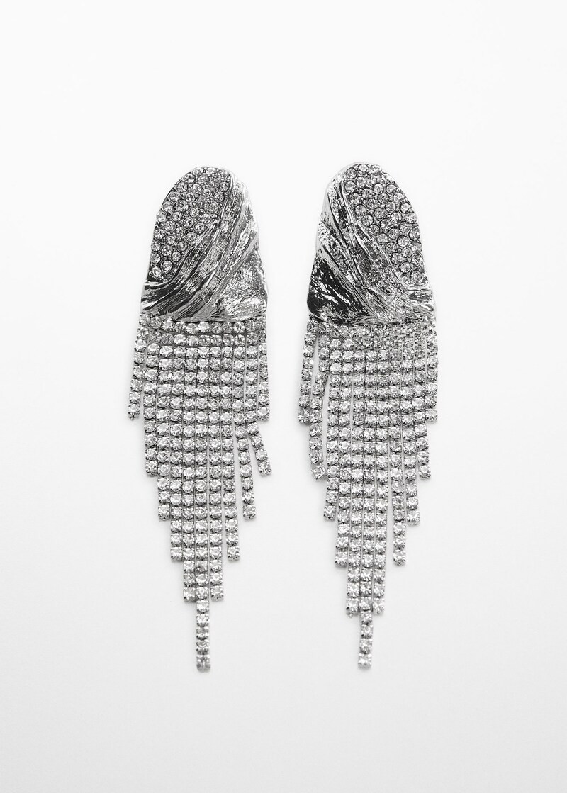 Crystal waterfall earrings -  Women | Mango United Kingdom | MANGO (UK)
