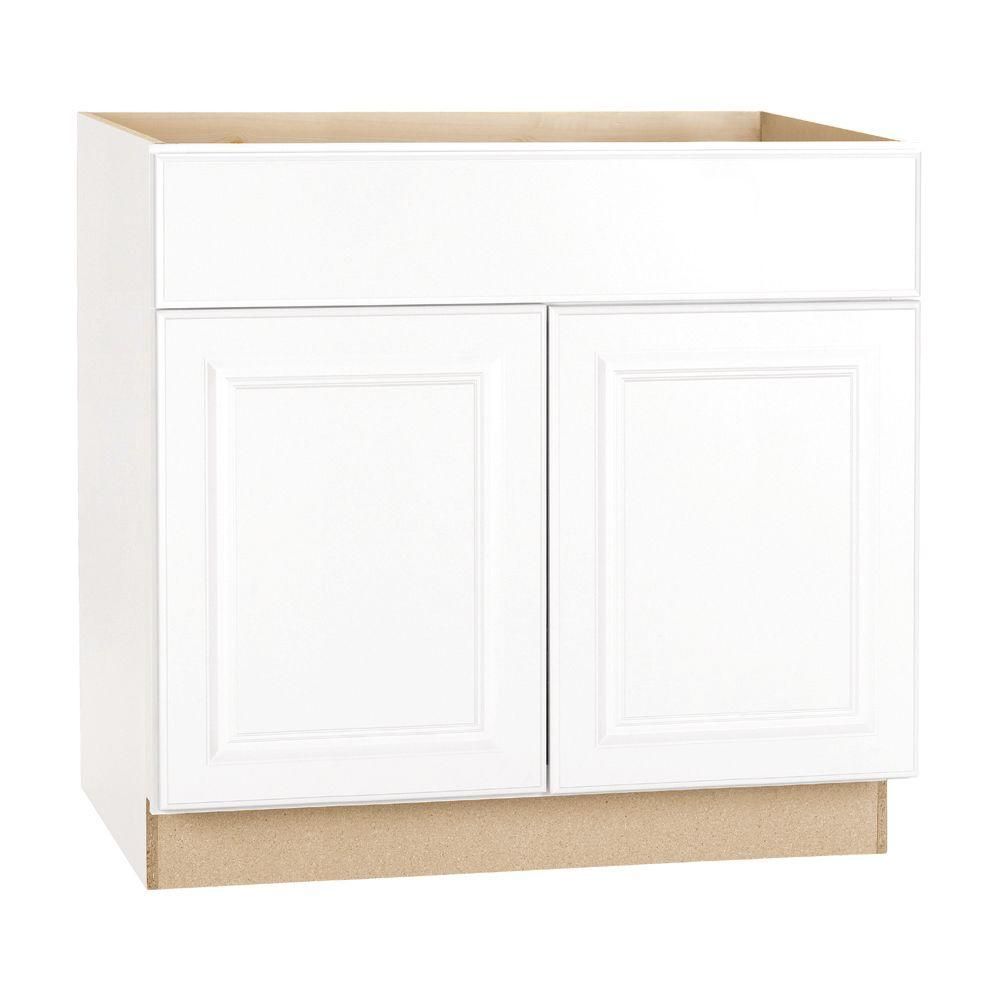Hampton Bay Hampton Assembled 36x34.5x24 in. Base Kitchen Cabinet with Ball-Bearing Drawer Glides... | The Home Depot
