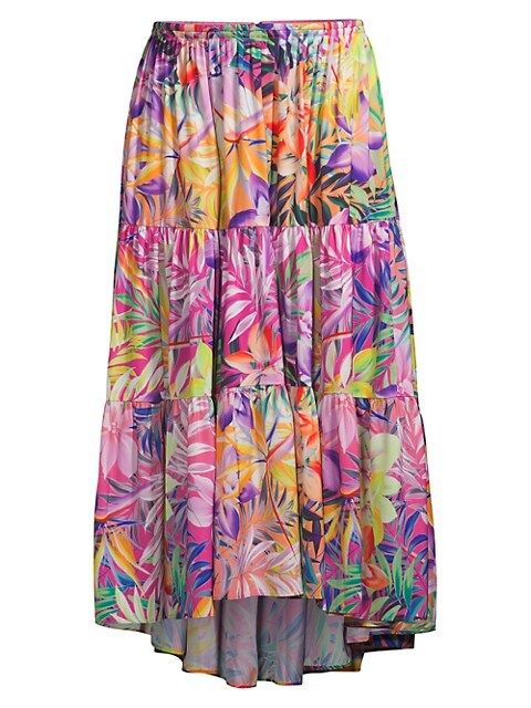 Noe Floral Print High-Low Skirt | Saks Fifth Avenue