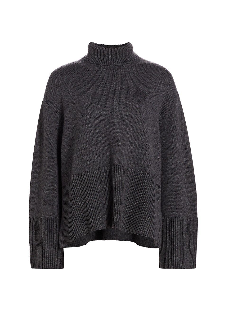 Split Ribbed Turtleneck Sweater | Saks Fifth Avenue