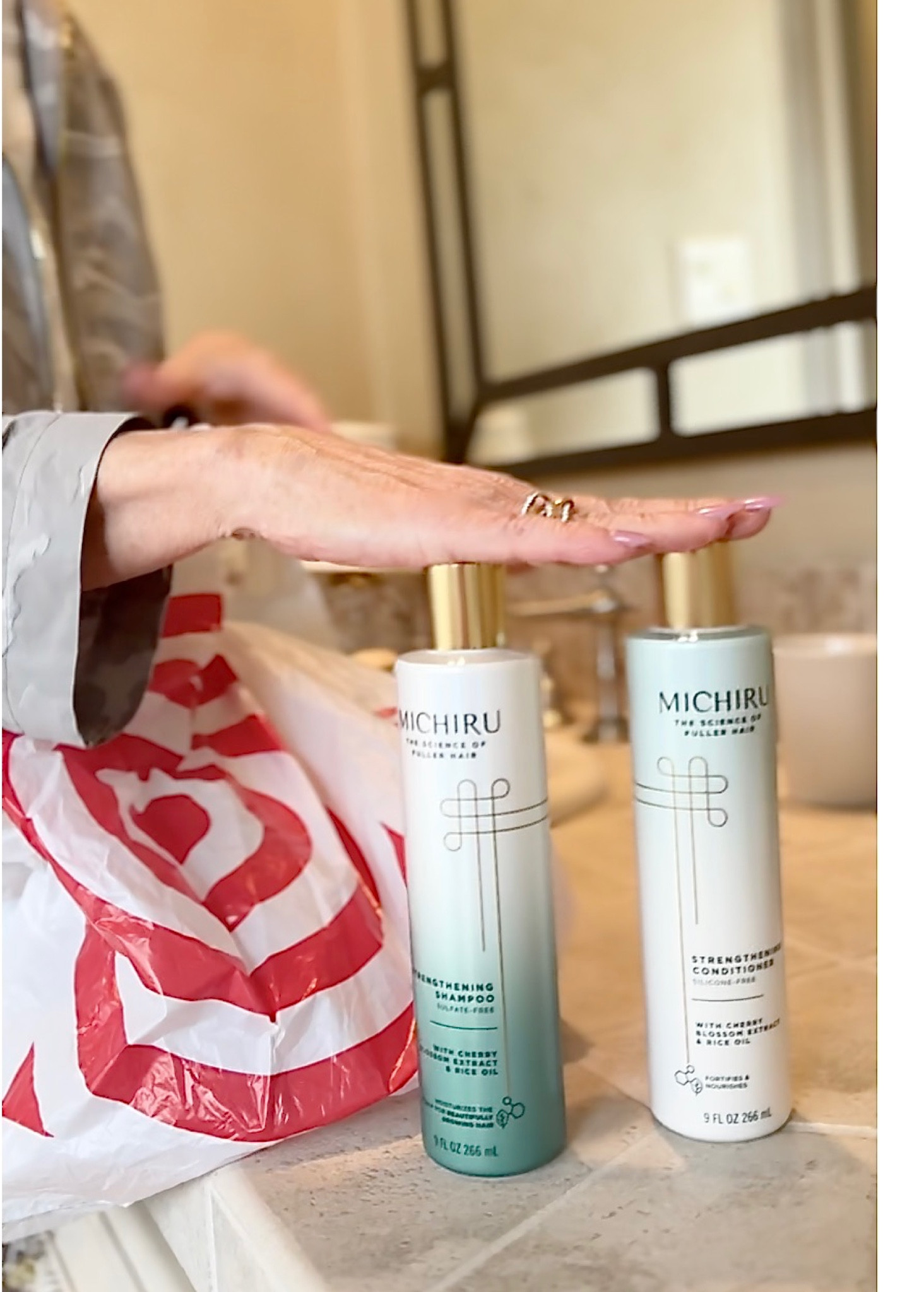 @michiruhair is a game changer for mature hair like mine. A brand new line of haircare products found at @target 
With their Japanese inspired solutions I have nourished scalp and growing hair. This collection of haircare offers education as well as technology on scalp and hair health that aims to remove stigma from aging hair. 
#AD #MichiruHair #MichiruPartner #Target #TargetPartnet 

#LTKbeauty #LTKFind #LTKunder50