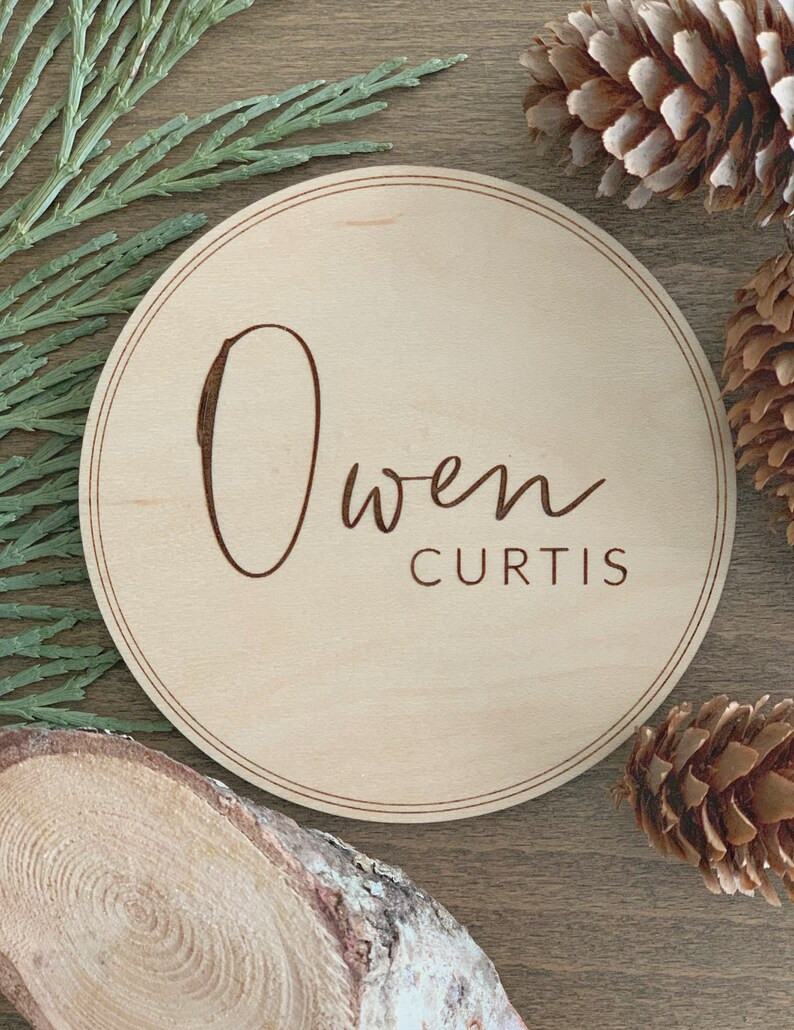 Wooden Personalized Baby Name Announcement | Baby Name Announcement Photo Prop | Baby Name Sign |... | Etsy (US)