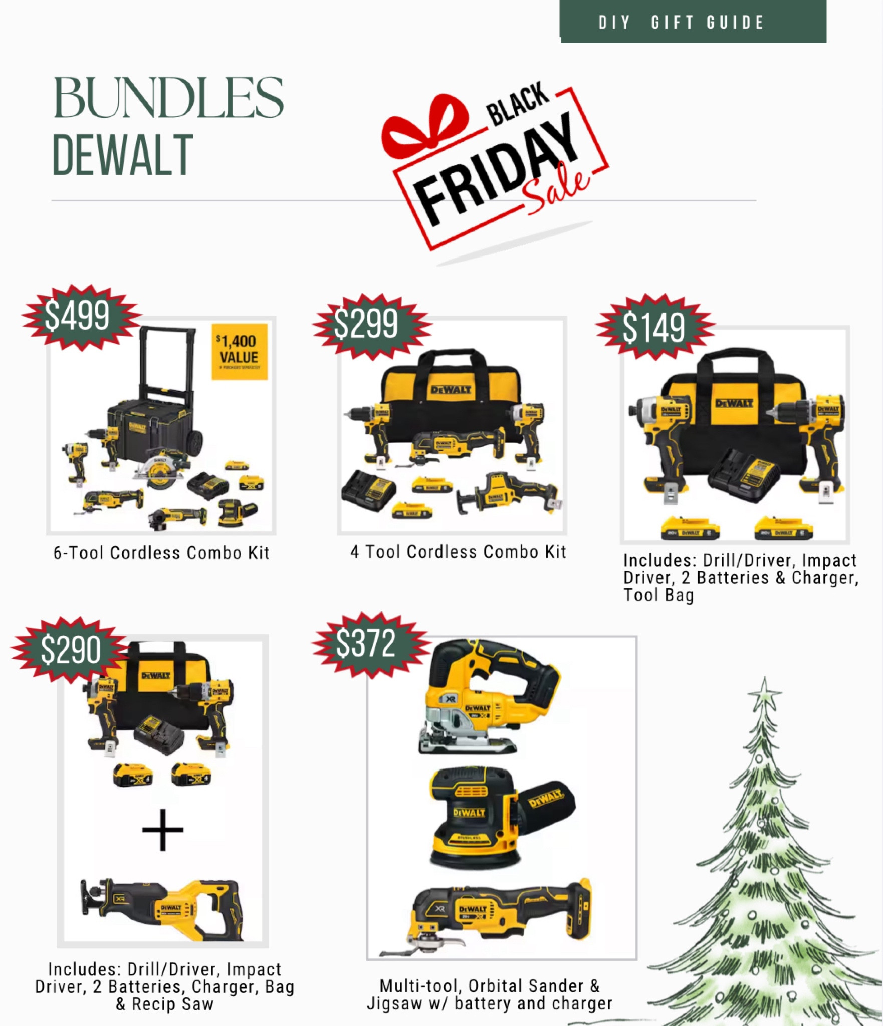 The best Black Friday power tool bundles from Dewalt at Home Depot.  Bundles are a great way to save $$ and build your tool collection 

#LTKGiftGuide #LTKHoliday