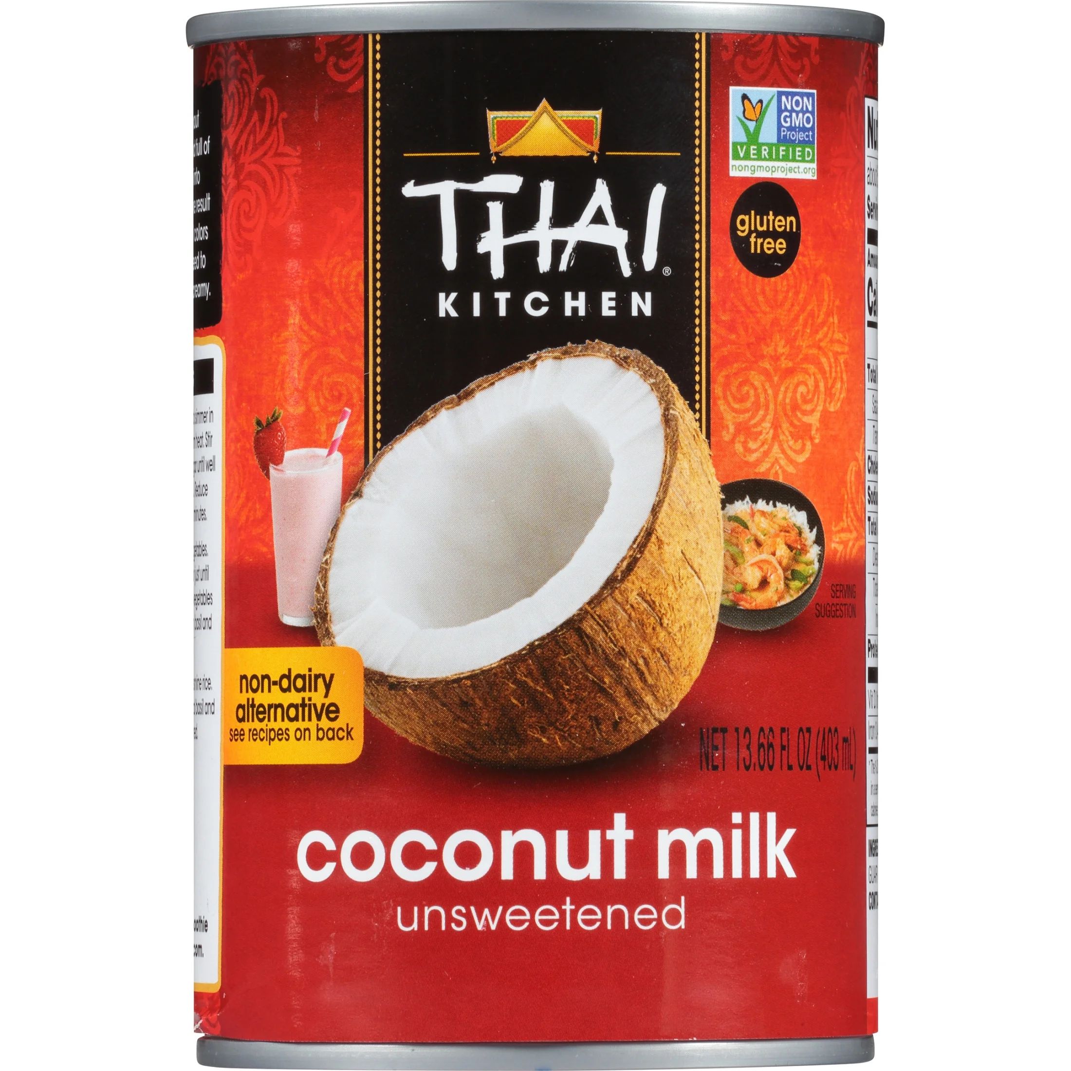 Thai Kitchen No Artificial Flavors Gluten Free Unsweetened Coconut Milk, 13.66 fl oz Can | Walmart (US)