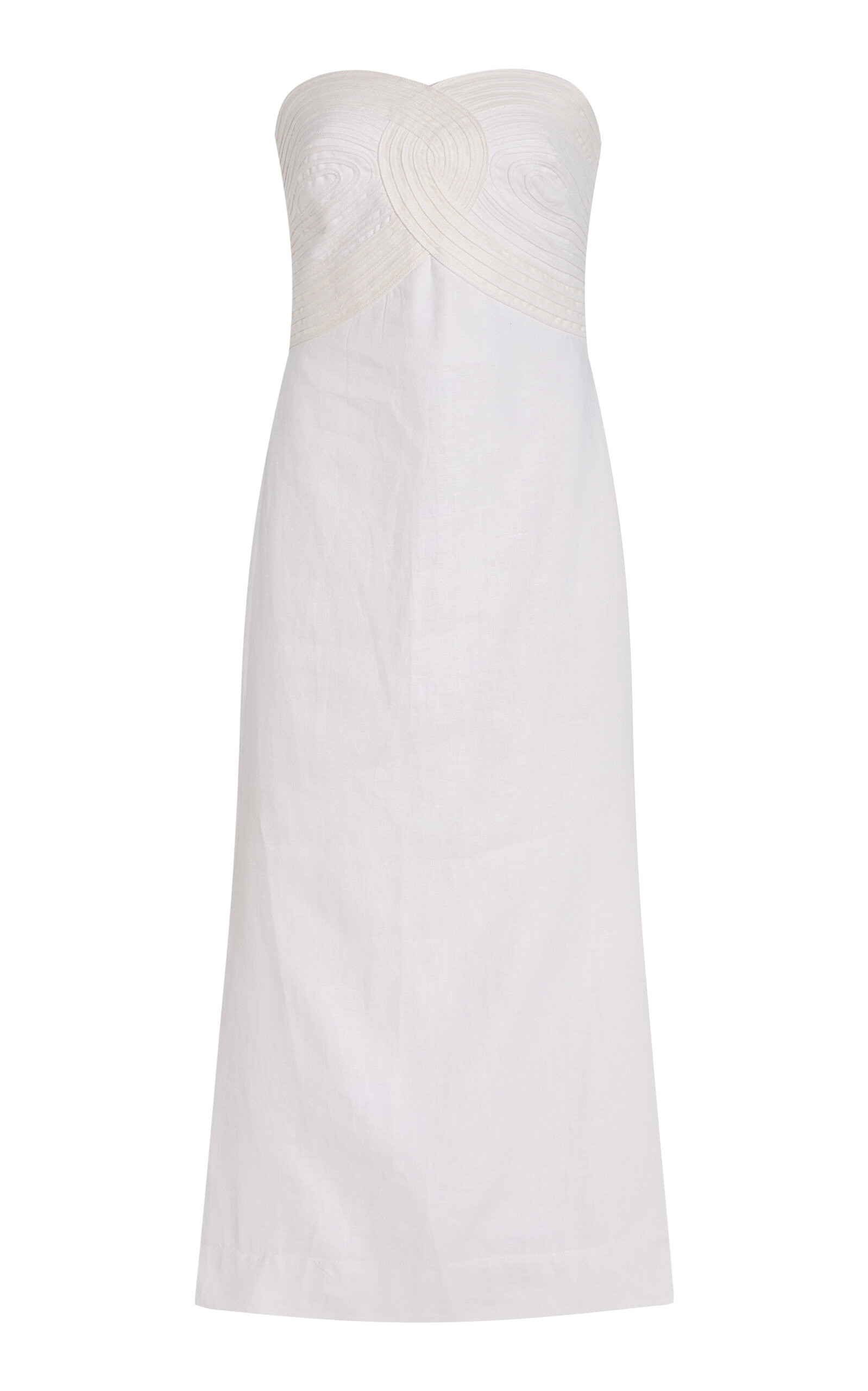 Exclusive Arco Embroidered Linen Midi Dress | Moda Operandi (Global)