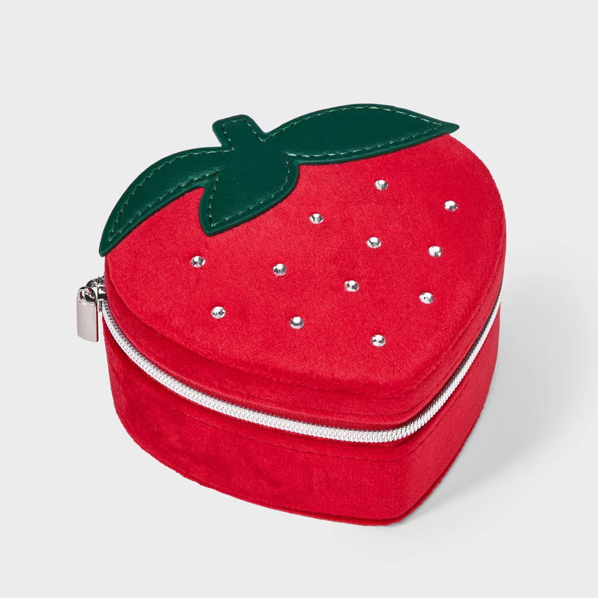 Rhinestone Stud Strawberry Travel Jewelry Organizer - Wild Fable™ Red/Green | Target