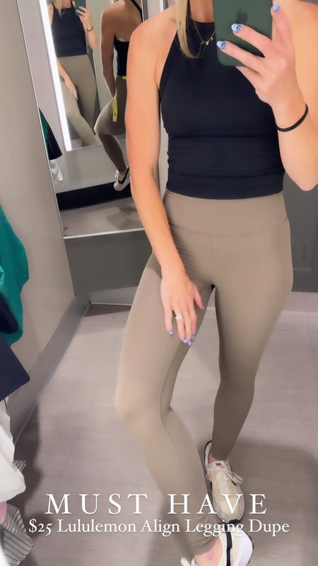 Seriously these couldn’t be more identical to the Lululemon align , the buttery feel the exact same and they fit great.  I’m wearing an extra small in both the top and leggings.  Top has built in bra and the perfect length crop.  Leggings Available in 4 colors.

#LululemonDupe #alignleggingdupe #TargetStyle #Leggings #Activewear #StyleOnABudget #GymOutfit



#LTKActive #LTKFitness #LTKFindsUnder50