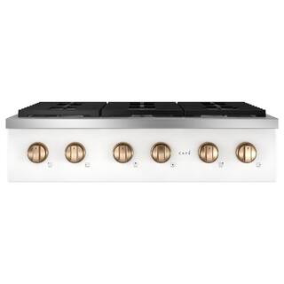 Cafe 36 in. Gas Cooktop in Matte White with 6 Burners-CGU366P4TW2 - The Home Depot | The Home Depot
