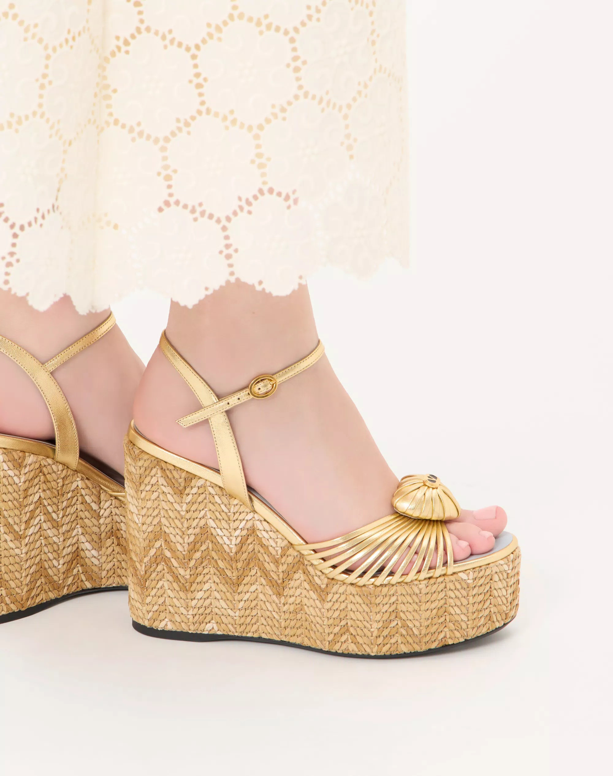 Coeur Royal Laminated Nappa Wedge Sandal 110Mm | Valentino
