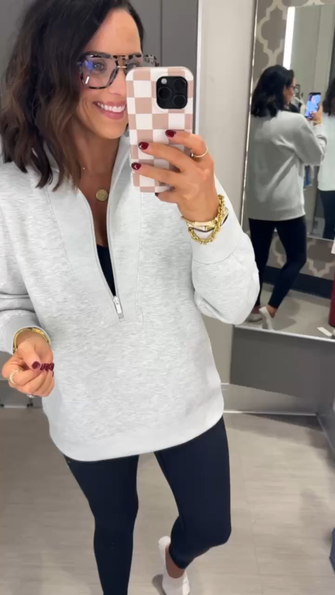 So cute and so comfortable! Loving these leggings with this half zip pullover from Target. The perfect everyday mom outfit. Cute casual mom life outfit soft and comfortable affordable cute grey look navy leggings target must haves cute outfits inspiration mom approved Vintage Pickin 

#LTKootd #LTKmomlife #LTKdayinmylife