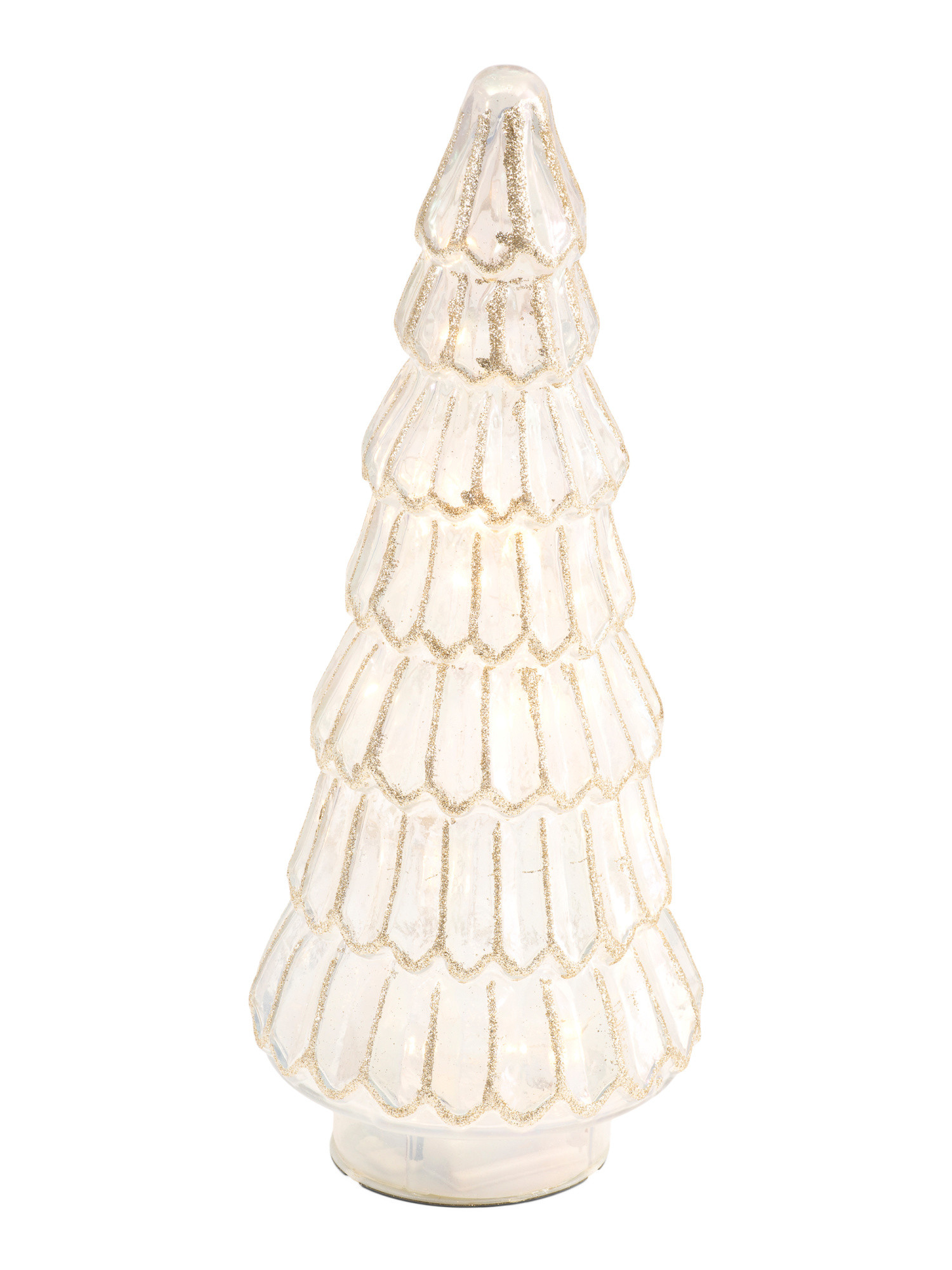 16in Gold Led Glass Tree | TJ Maxx