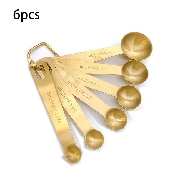 6Pcs Stainless Measuring Cups & Spoons For Baking Cooking Coffee Kitchen Tools - Walmart.com | Walmart (US)