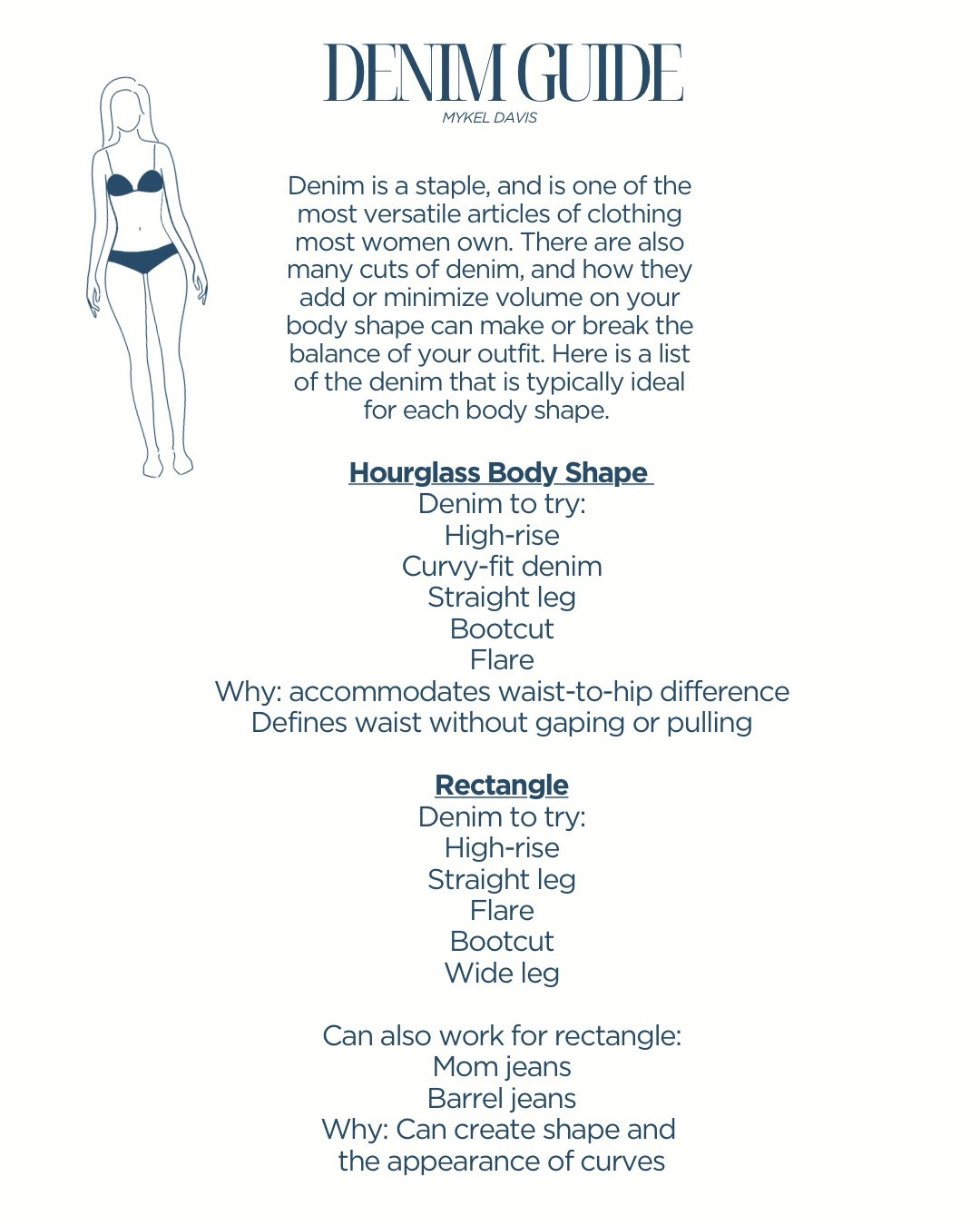 Here is a denim guide for all body shapes! I hope this is helpful. I also linked all of these styles from a brand I know, wear, and love 🩵 #denim #denimguide 

#LTKSaleAlert #LTKootd