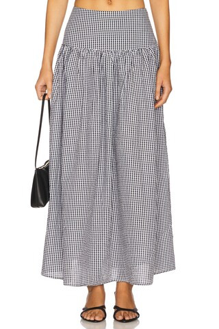 Tularosa Rory Maxi Skirt in Black & Ivory Gingham from Revolve.com | Revolve Clothing (Global)