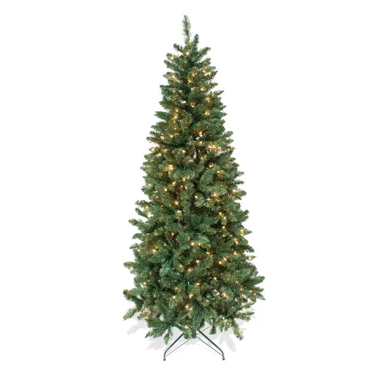7' pre-lit Douglas fir Christmas Tree with 300 individual lights and stand - Walmart.com | Walmart (US)