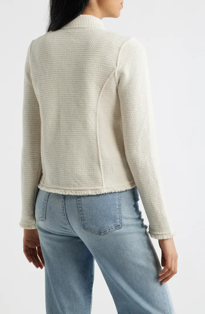 Fringe Mix Knit Bomber Jacket | Nordstrom