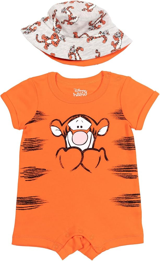 Disney Lion King Mickey Mouse Winnie the Pooh Jack Skellington Lilo & Stitch Baby Romper & Bucket... | Amazon (US)