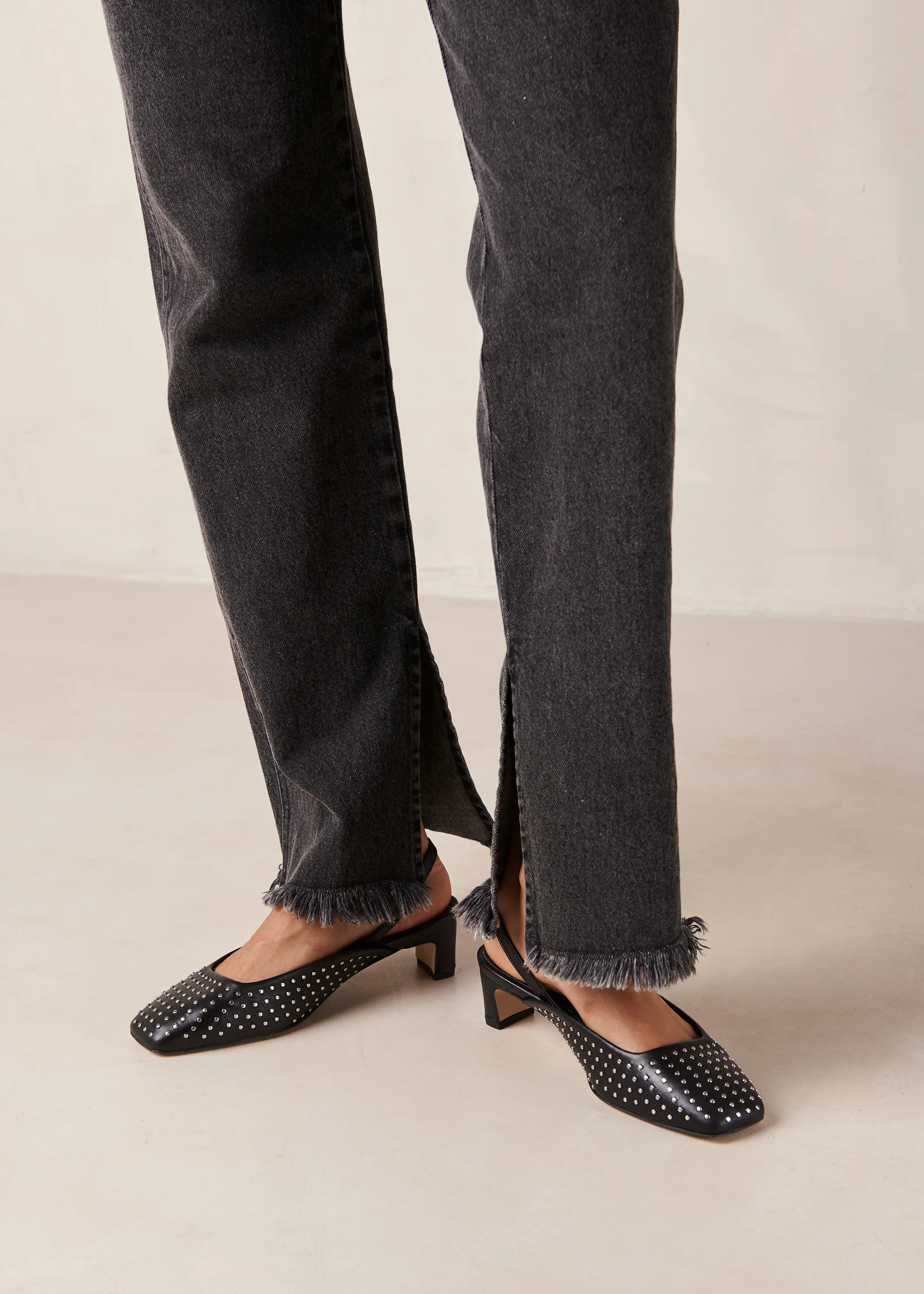 Lindy - Black leather Pumps | Alohas FR