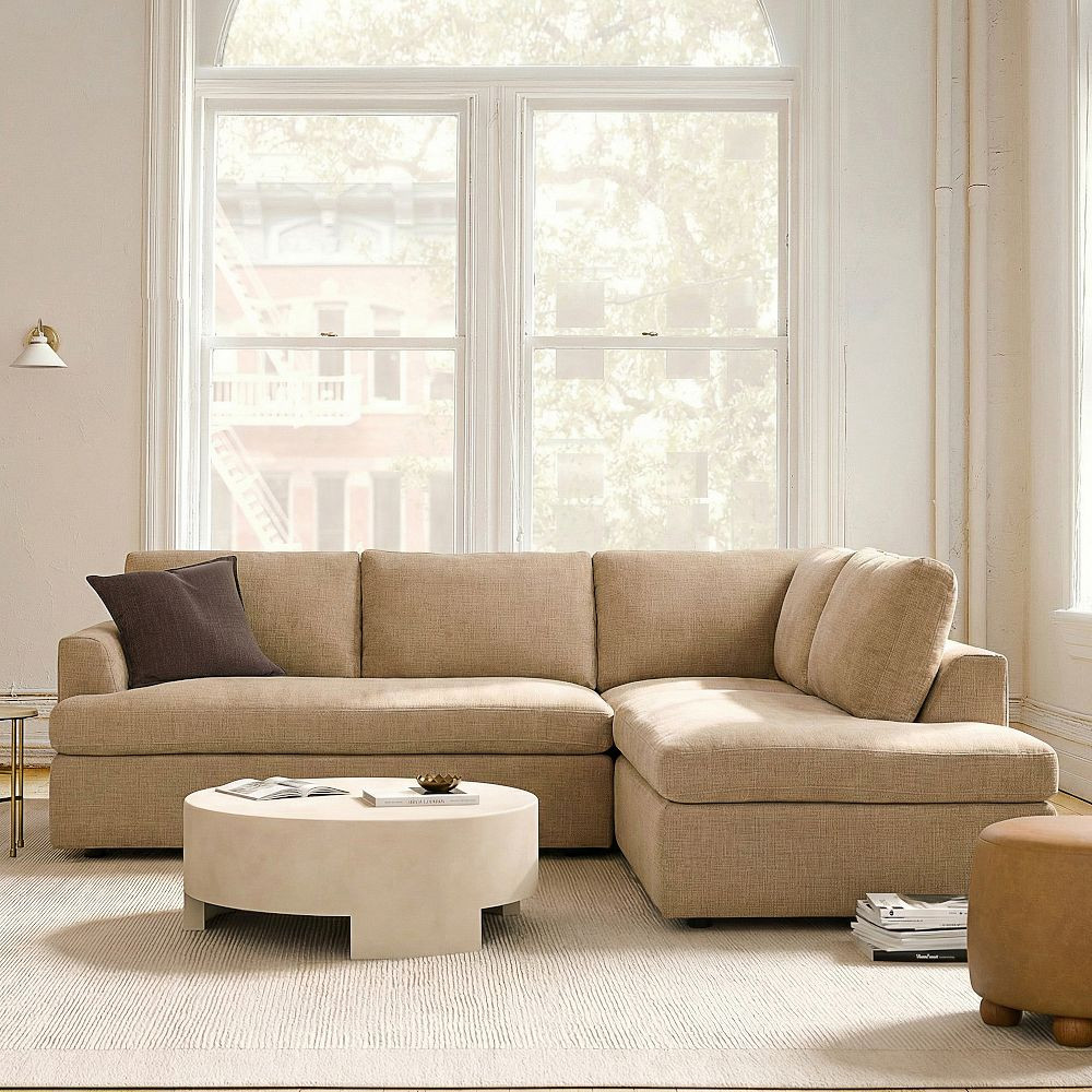 Haven High Profile 2-Piece Bumper Chaise Sectional (111") | West Elm (US)