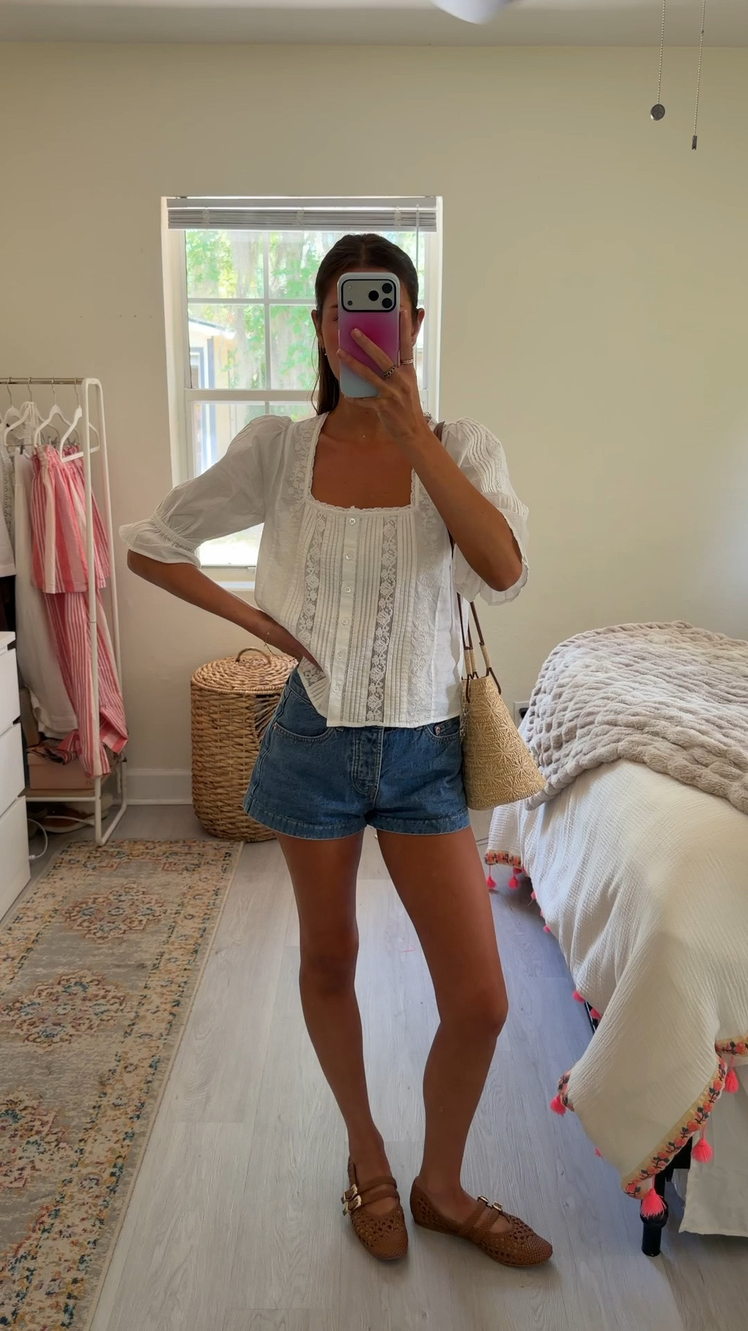 Spring ootd 🌸 Smallest size in the Sézane top and 24 in the shorts!

#LTKootd #LTKSeasonal