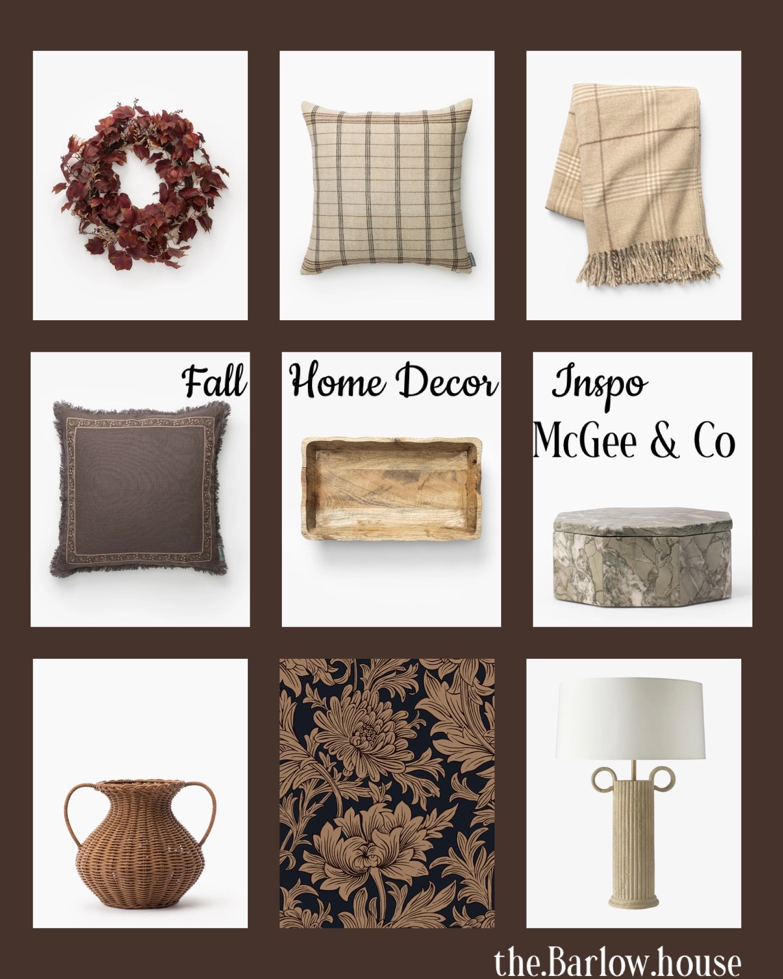 McGee & Co Fall Home Decor 

Console table 
Coffee table 
Living room 
Decor finds 
Bedroom 
Office 
Autumn colors 
Fall colors 
Wallpaper 
Wicker vase 
Trending fall home decor 
Vintage inspired
Wood tray 
Fall wreath 



#LTKHome #LTKWedding #LTKSeasonal