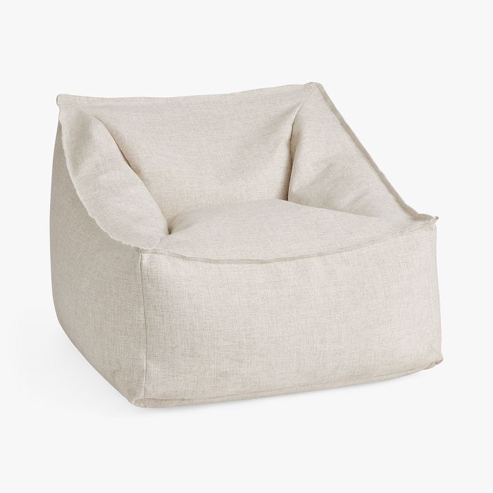 Eco-Performance Textured Weave Oat Modern Lounger | Pottery Barn Teen