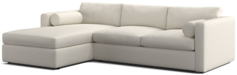Aris Deep 2-Piece Left-Arm Chaise Sectional | Crate & Barrel | Crate & Barrel