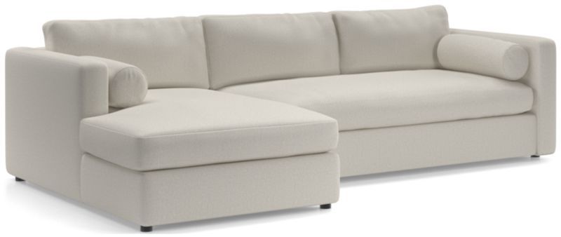 Aris Deep 2-Piece Left-Arm Chaise Sectional | Crate & Barrel | Crate & Barrel