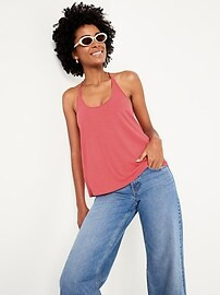 Rib-Knit Strappy Tank Top | Old Navy (US)