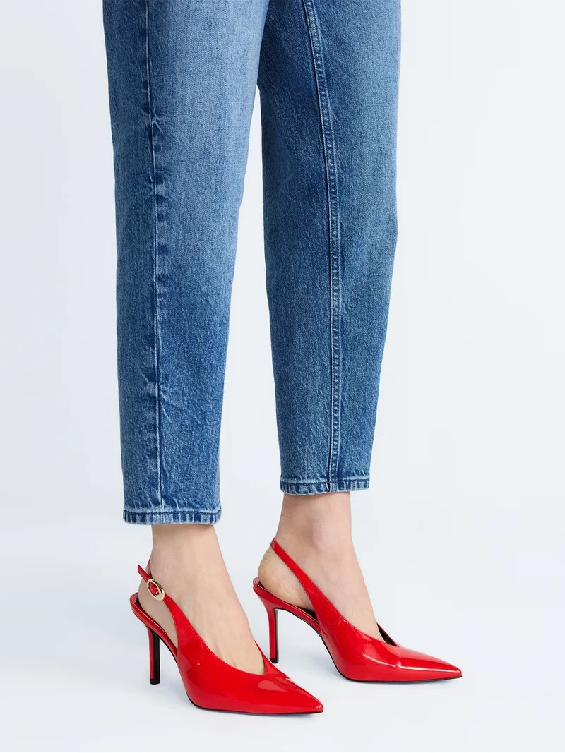 Devil Wears Prada Scoop Collection Women's Pointed Toe Slingback Heels | Walmart (US)