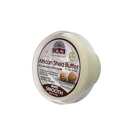 OKAY AFRICAN SHEA BUTTER WHITE SMOOTH 1oz / 28gr. | Amazon (US)