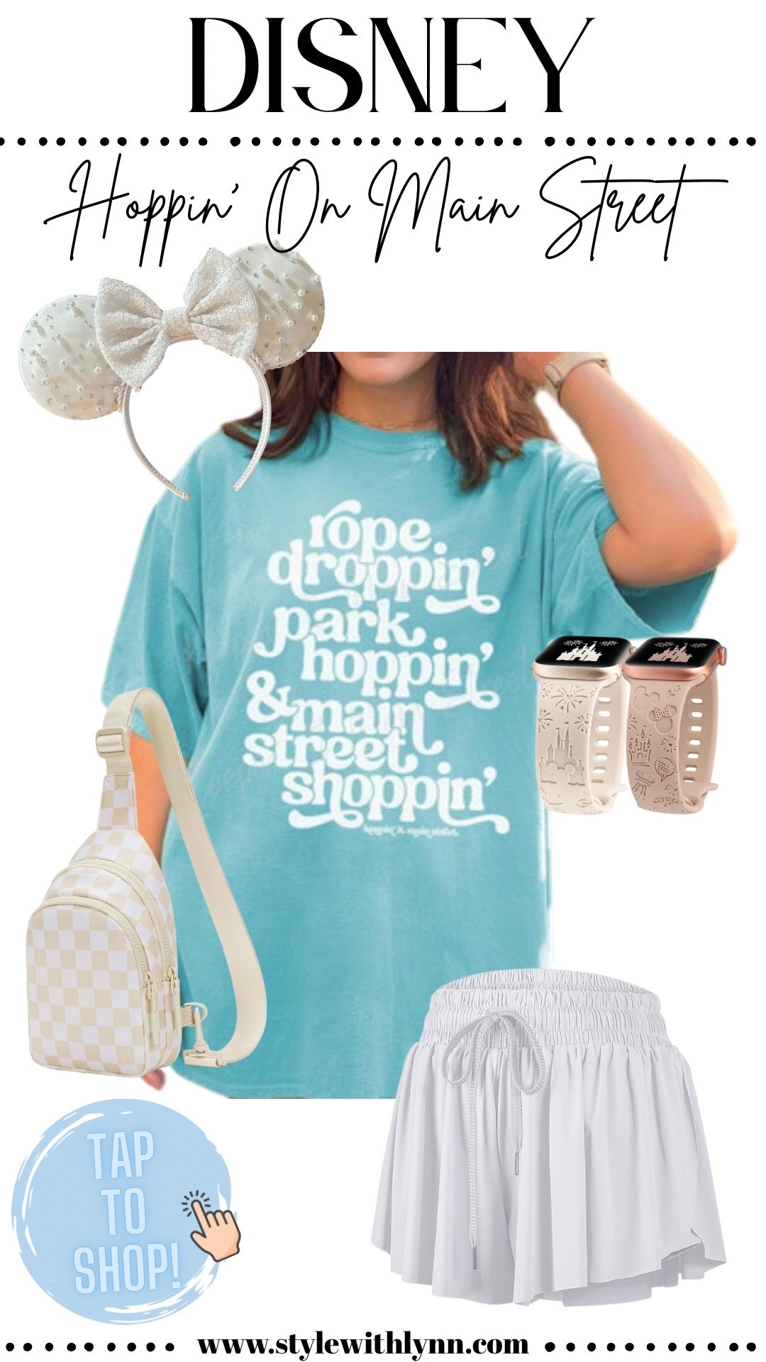✨ Ready to rock your Disney day in style? This magical Disney outfit is perfect for park hopping! Featuring a fun Park Hoppin’ graphic tee, comfy-chic skort, adorable matching Minnie ears, and an on-trend checkered crossbody bag, it's the ultimate look for Disneyland or Walt Disney World. 

Whether you're posing in front of the castle or dashing to your next Lightning Lane, this outfit is comfy, cute, and totally Insta-worthy. 

🛍️ Tap to shop this Disney look now and get ready to turn heads on Main Street, U.S.A.!

#DisneyOutfit #ParkHoppingStyle #DisneyFashion #DisneyStyle #MinnieEars #DisneylandOutfit #WaltDisneyWorldStyle #DisneyOOTD #CheckeredBag #ThemeParkStyle #ShopDisneyLooks
