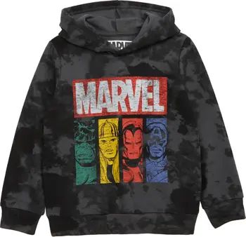 Kids' Marvel Classic Rectangles Cotton Blend Hoodie | Nordstrom