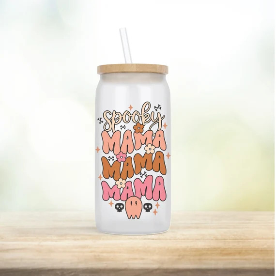 Spooky Mama Beer Can Glass | Custom Coffee Cup | Ghost Coffee Cup | Iced Coffee Cup| Halloween Ca... | Etsy (US)