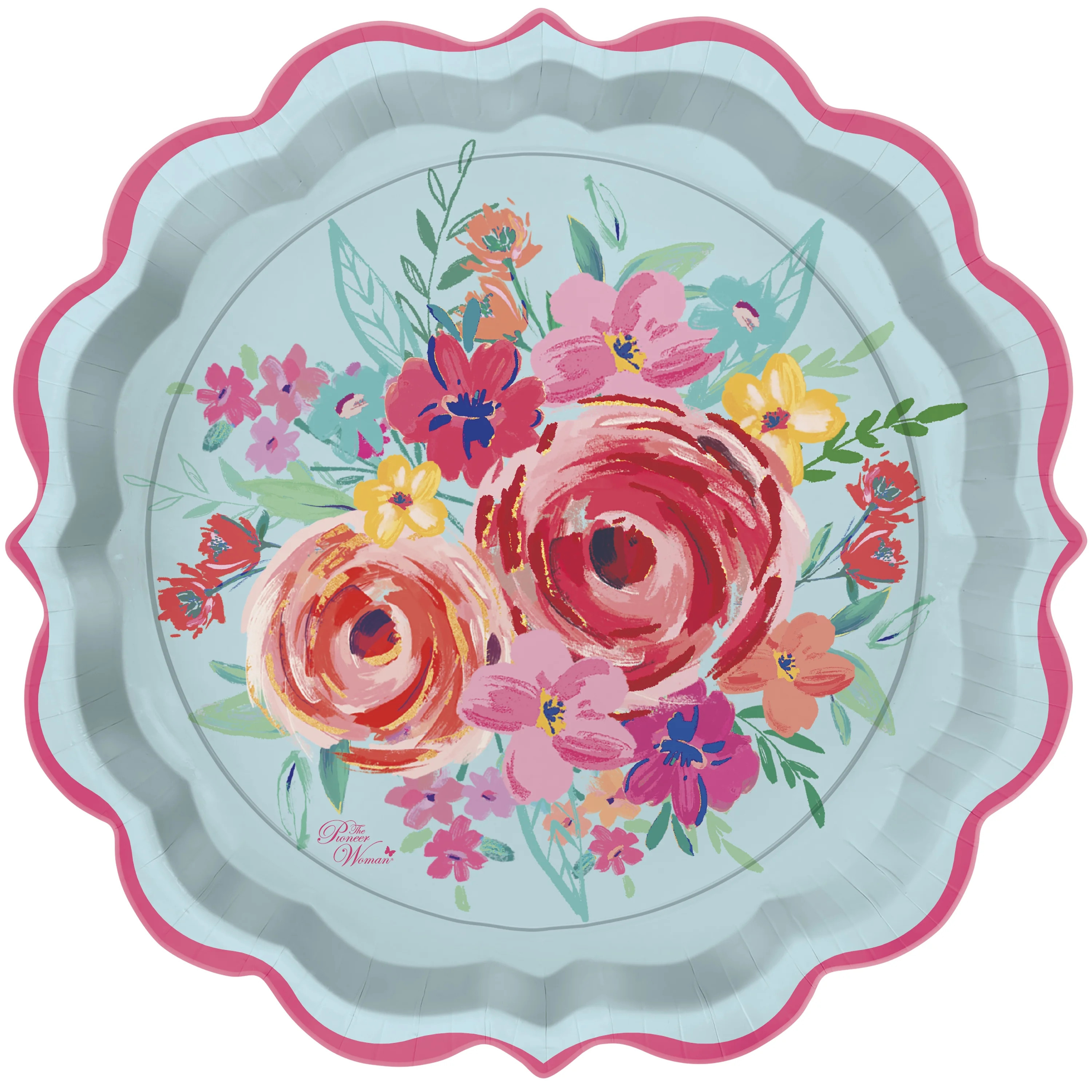 The Pioneer Woman Floral Pink Paper Dessert Plates, 8ct | Walmart (US)