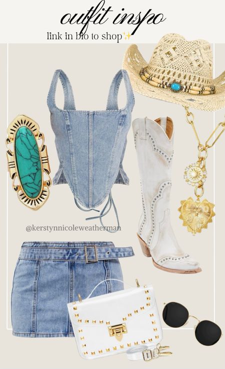 denim on denim is all the hypeeee right now! 

this set is so dang cute — for your next trip to Nashville or just to have to wear! Would be cute to wear to the nascar race in Nashville too 🤠💍🔗🕊️☁️🌞

White cow girl boots, denim on denim, hat



#LTKshoecrush #LTKsalealert #LTKU