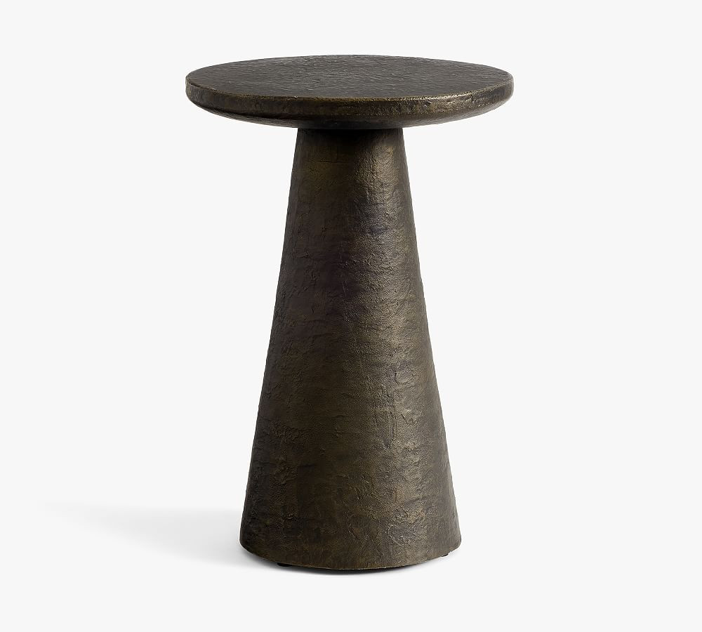 Avila Metal Round Outdoor Accent Table (12"-32") | Pottery Barn (US)