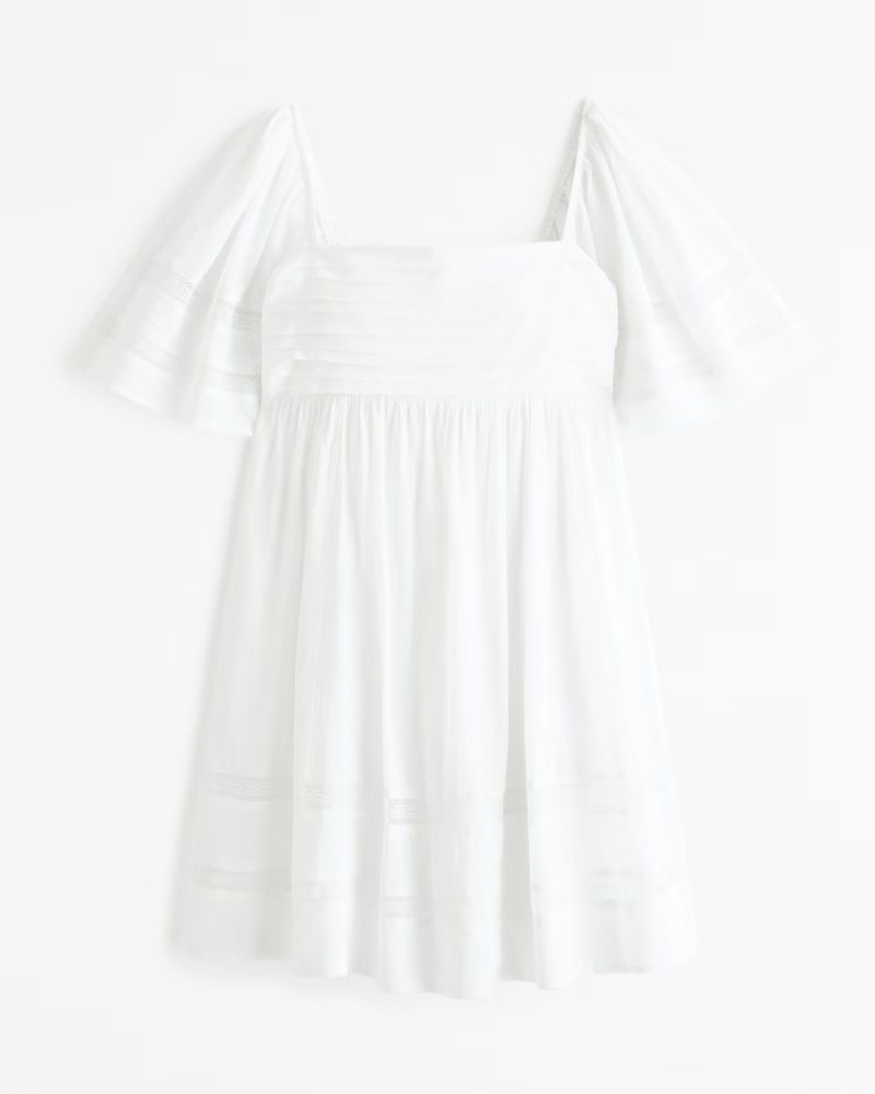 Emerson Lace-Trim Mini Dress | Abercrombie & Fitch (US)