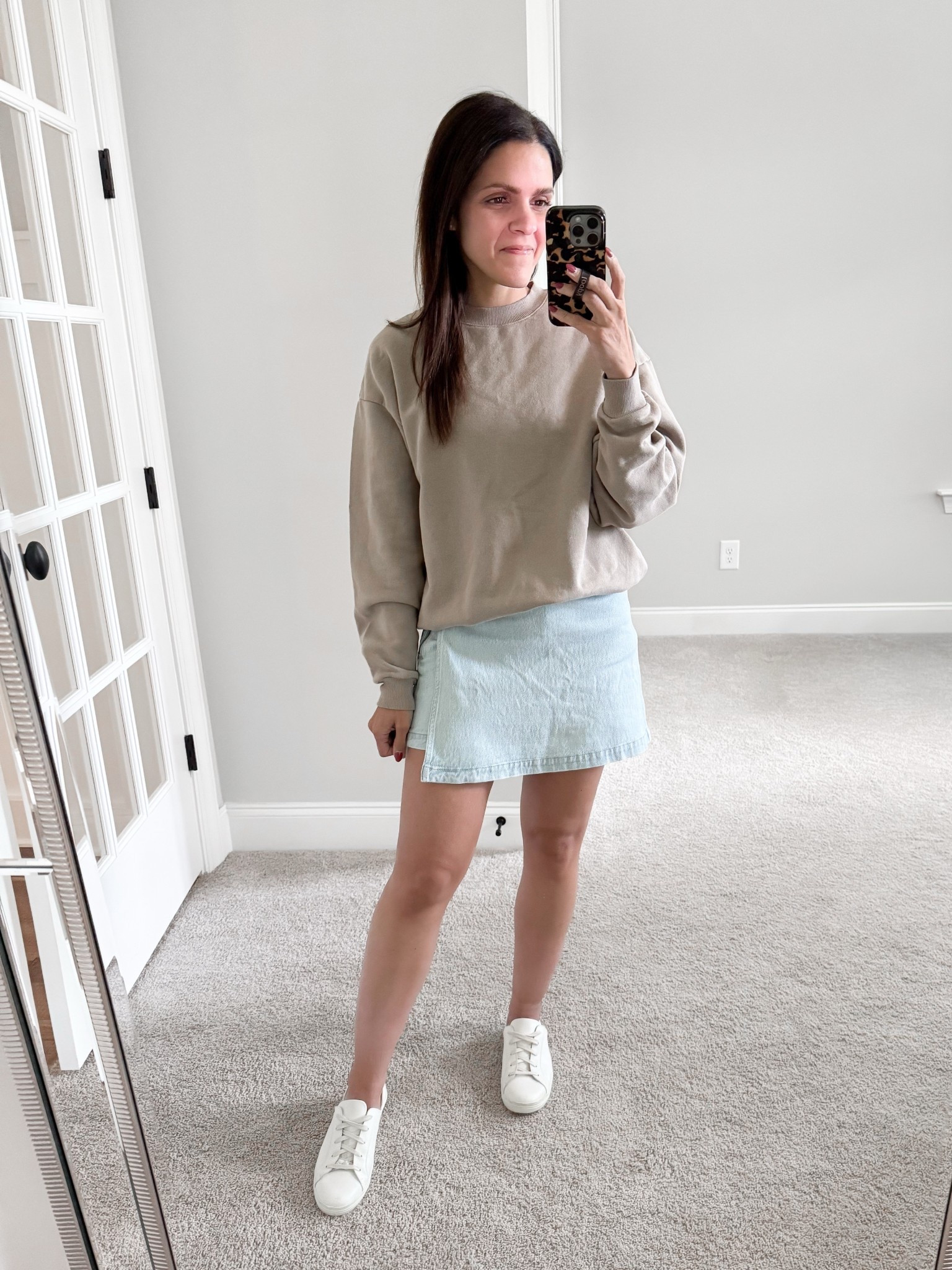 What I wore: 
Sweatshirt: Alo, XS 
Skort: J.Crew, 0
Sneakers: Freda Salvador, tts 

#LTKStyleTip