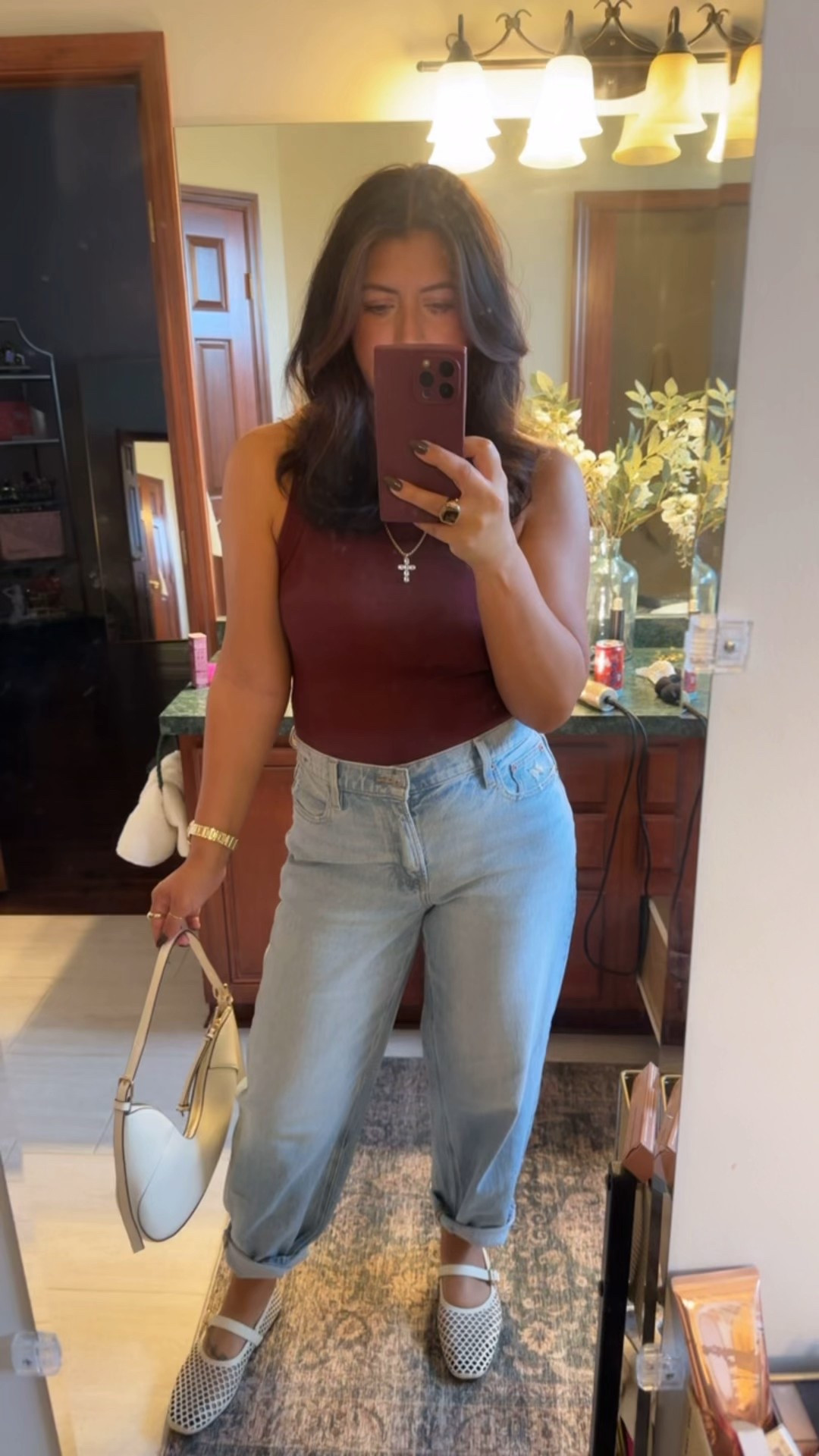 Loving old navy right now! 

Tank-M
Jeans-TTS/8
Flats-TTS 

#LTKSeasonal #LTKFindsUnder50