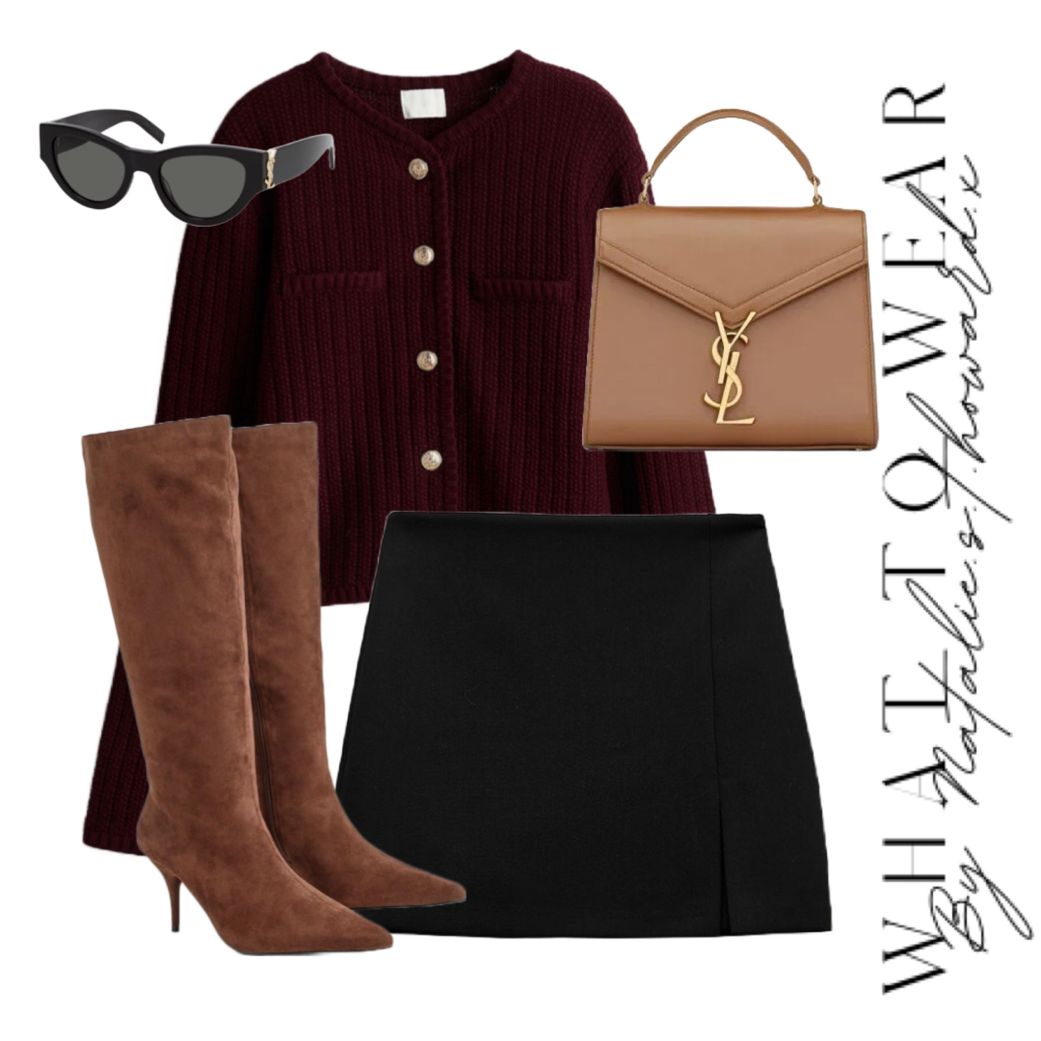 Burgundy and tan suede is a match made in autumnal heaven 😍 love this combo. Have paired the burgundy cardigan with a black skirt and knee high tan suede boots . Perfect for an autumn date or brunch 

#LTKautumn #LTKuk #LTKstyletip
