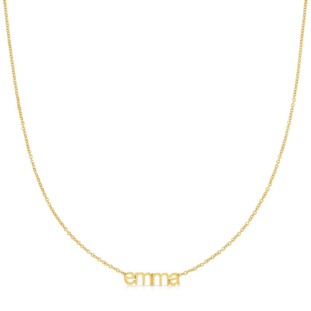 Petite Nameplate Necklace | Maya Brenner UK