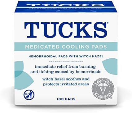 Tucks Cooling Pads, Medicated, 100 Count | Amazon (US)