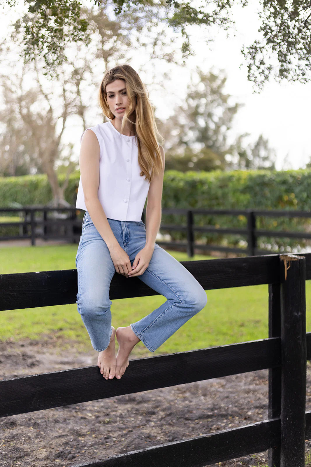 Blair Top Poplin - Blanc | Julia Amory