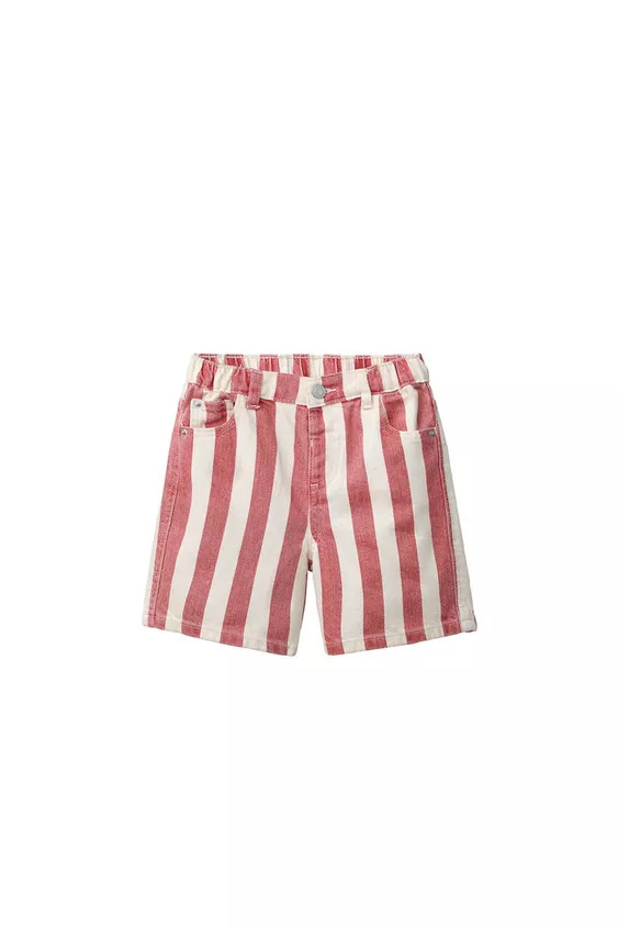 STRIPED BAGGY DENIM BERMUDA SHORTS | Zara UK