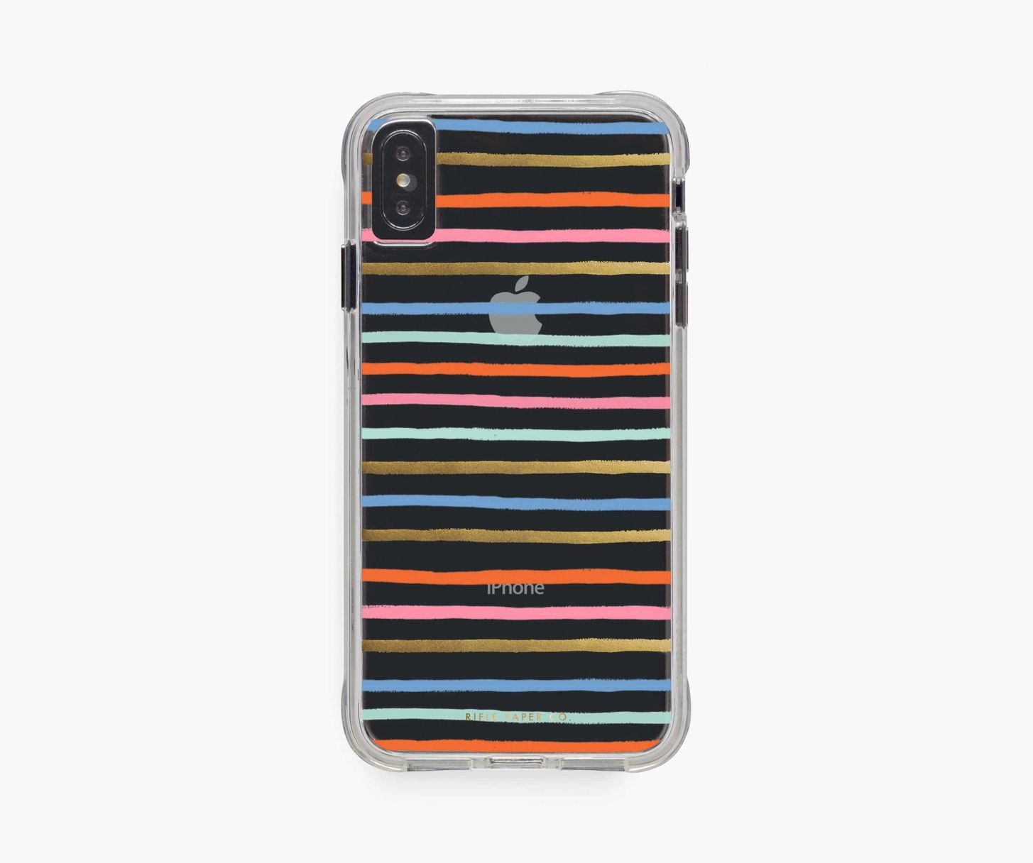 Clear Happy Stripes iPhone XS Max Case | Rifle Paper Co.