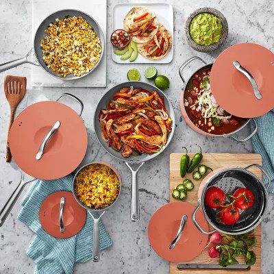 Member's Mark 11-Piece Modern Ceramic Cookware Set (Assorted Colors) | Sam's Club