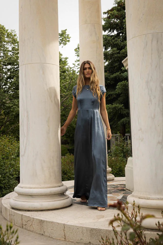 Lucille Maxi Dress in Slate - böhme | Böhme US
